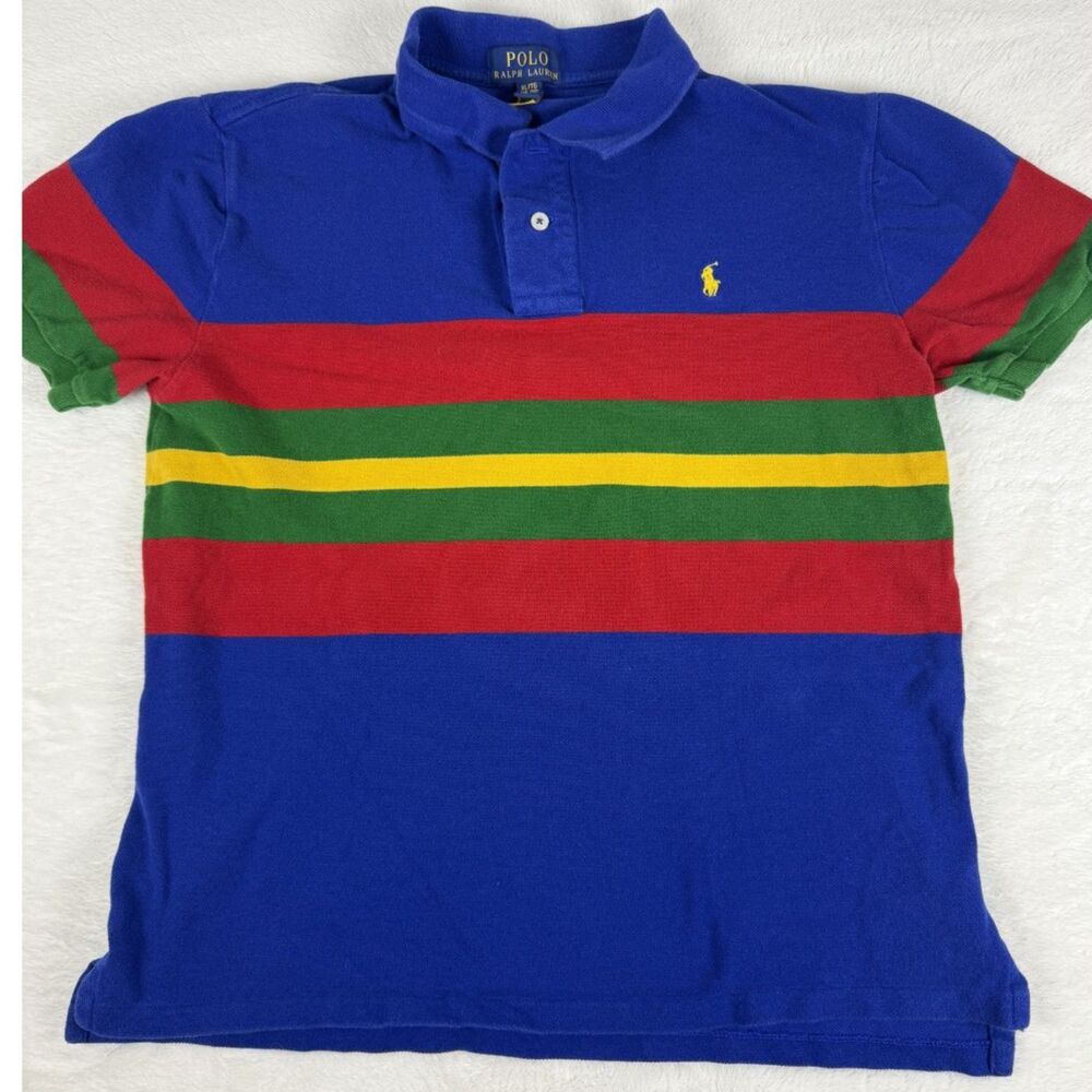 Polo Ralph Lauren Boys XL 18-20 Multicolor Striped Polo Shirt